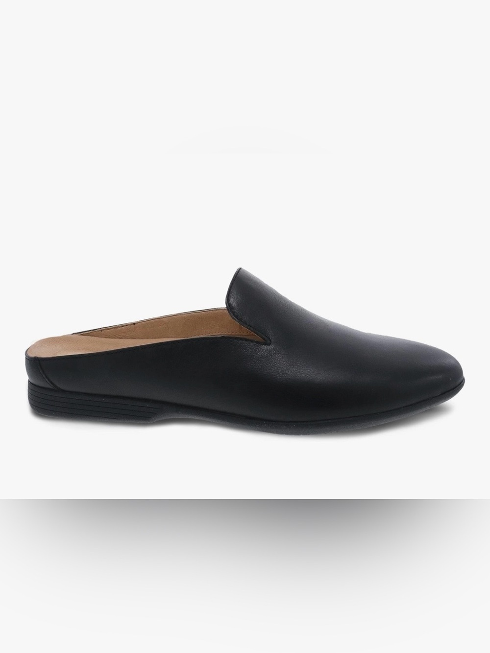 Dansko Black Leather Slip-On Clog
